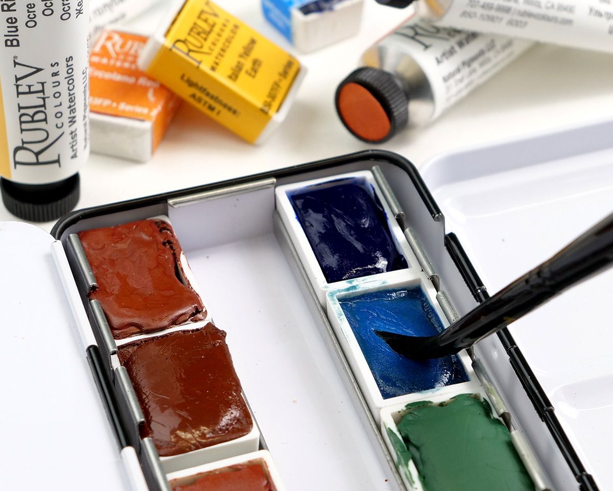 6-color Watercolor Earth Colors Set @ Raw Materials Art Supplies